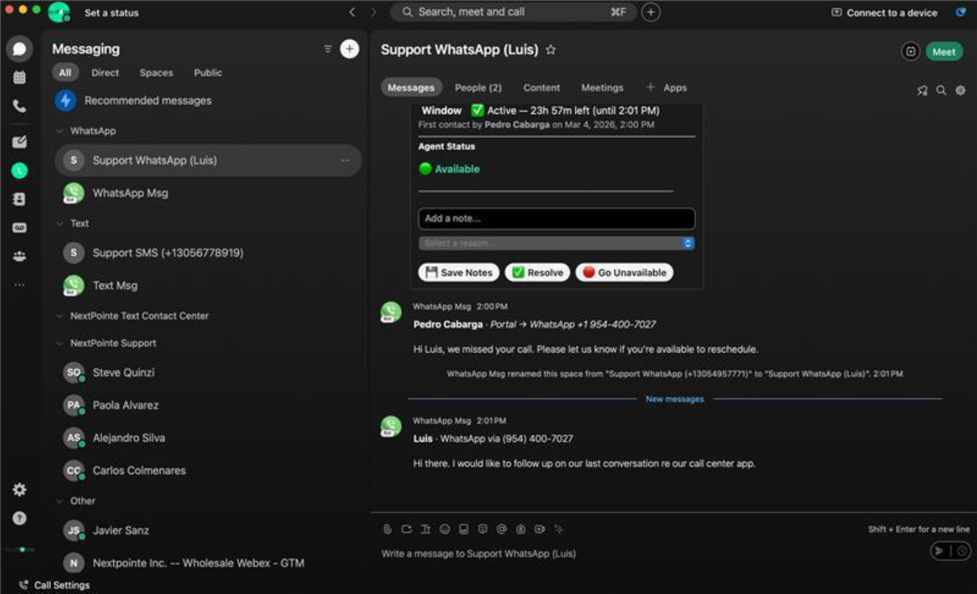 Text and WhatsApp Queues