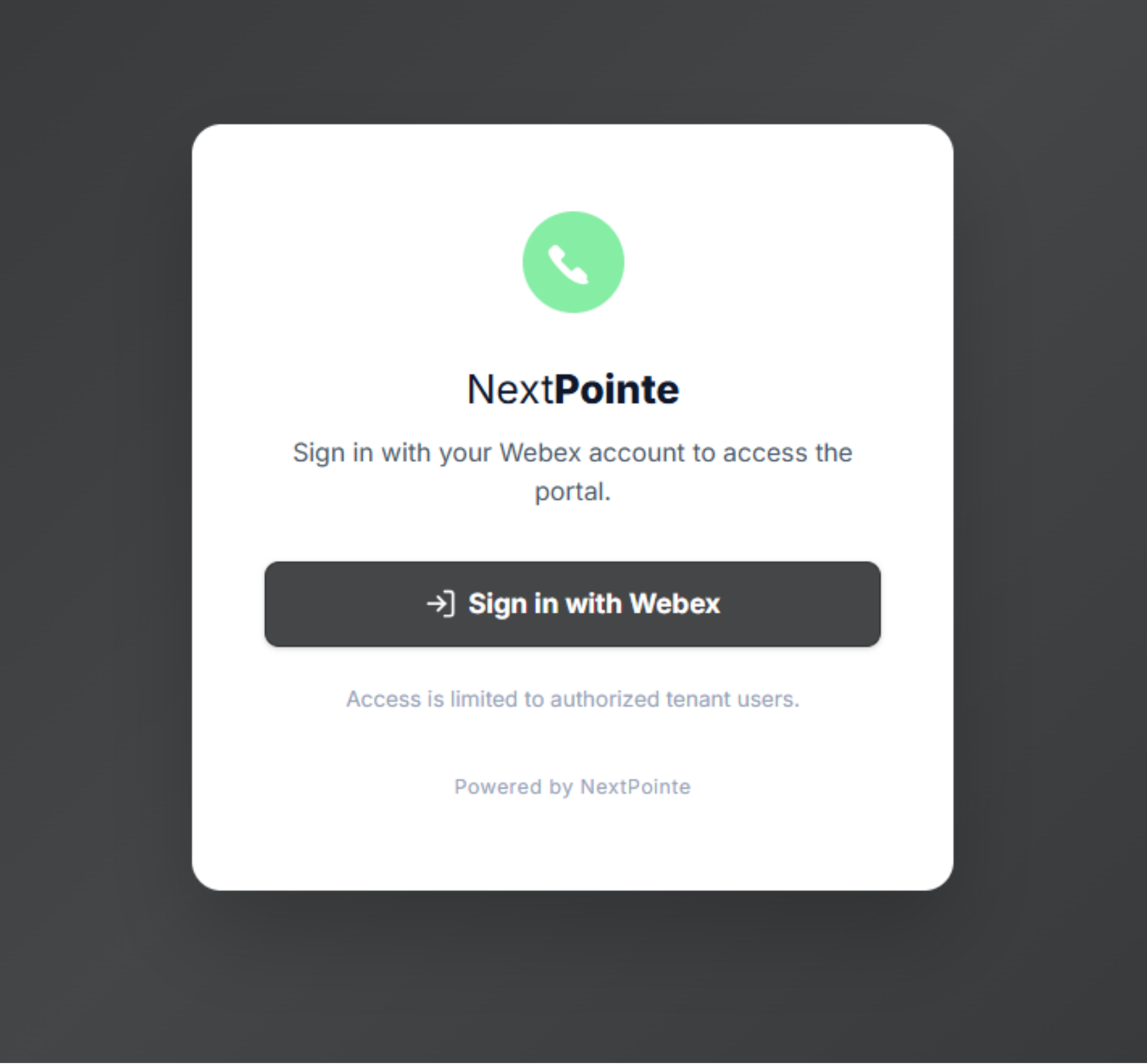 NextPointe Portal Login