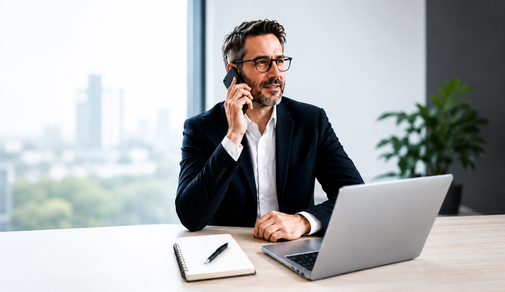 Business professional on a call